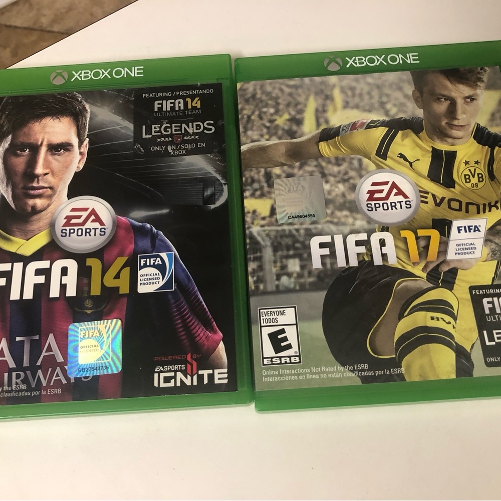 FIFA 17 And FIFA 14 Xbox One Video Games- Lot Of 2‎